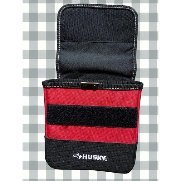Husky Red & Black Tool Pouch with Belt Clip – 7” Wide – Unused No Tags - Picture 3 of 6
